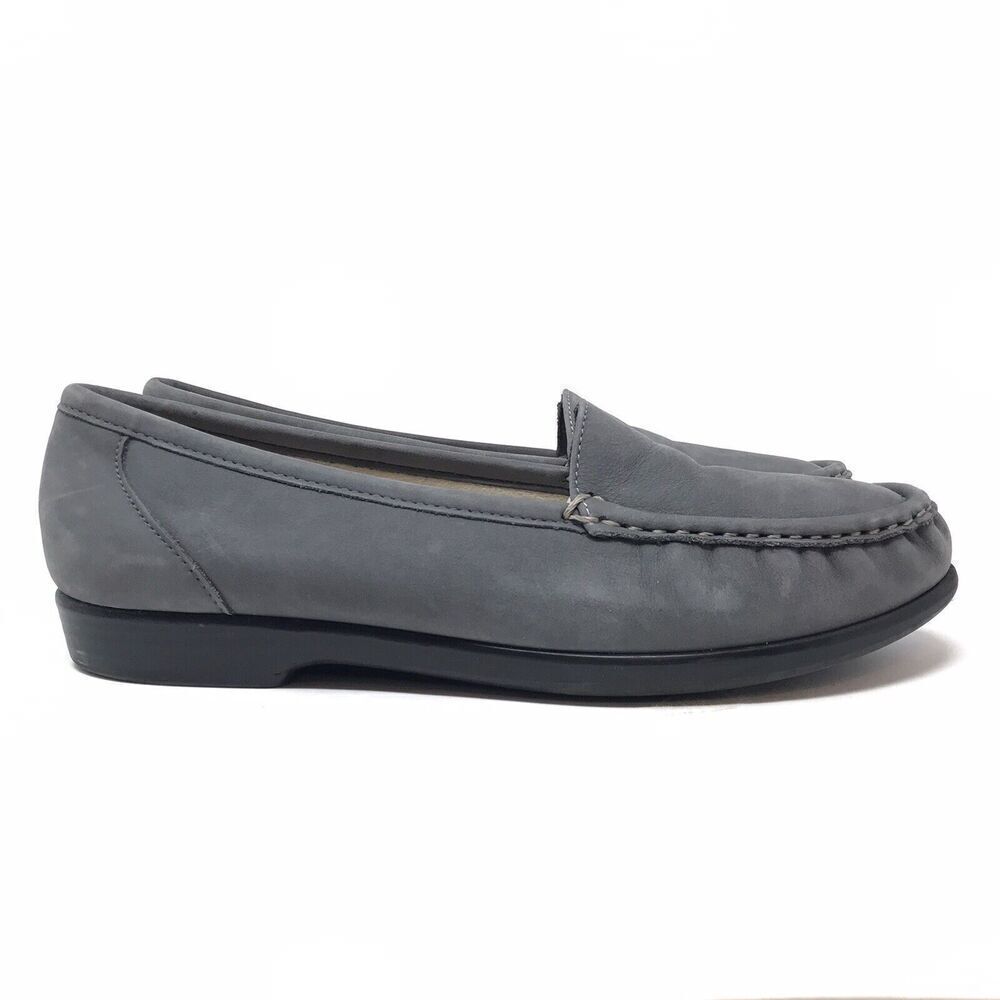 SAS Simplify Suede Grey Slip On Loafer Women’s Comfort Shoes Made USA Size 9.5M